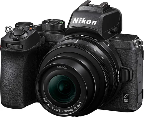 Vista 5 de Nikon Z 50 con lente de zoom gran angular Cámara compacta sin espejo para fotos/vídeos con lente de 16-50mm Modelo Nikon USA