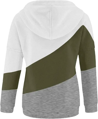 Vista 5 de BEUU - Sudadera con capucha con estampado de letras de mamá para mujer, casual, manga larga, con cordón, suéter con botones, 20210926-1-1, M