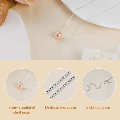 Vista 28 de Sereney Regalos de cumpleaños para niñas y mujeres, collar de perlas de plata esterlina como regalo de cumpleaños de 7, 9, 10, 11, 13, 15, 16, 18