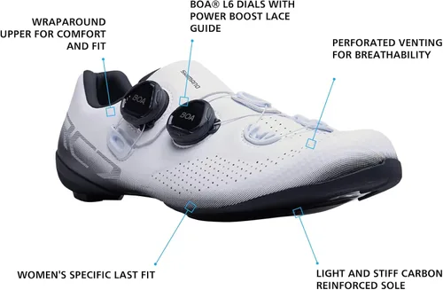 Vista 5 de SHIMANO SH-RC702W - Tenis de ciclismo de alto rendimiento para mujer