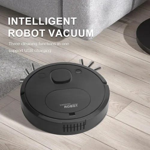 Vista 2 de Robot aspirador y trapeador, robot aspirador avanzado para evitar obstáculos, diseño delgado de robot aspiradora, ideal para pelo de mascotas