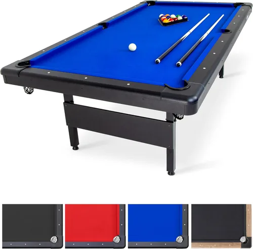 Vista 8 de GoSports 6, 7, or 8 ft Portable Billiards Tables - No Assembly, Includes Set of Balls, 2 Cue Sticks, Chalk, Felt Brush