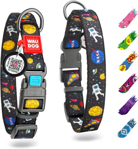 Vista 34 de WAUDOG Collar de nailon para perros – Collar ajustable para perros grandes, pequeños y medianos – Collares de cachorros para perros de razas grandes
