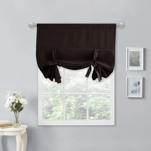 Vista 121 de NICETOWN Cortina Opaca con Aislamiento Térmico – Persiana Enrollable para Ventana de Bebé para Dormitorio/Acción de Gracias