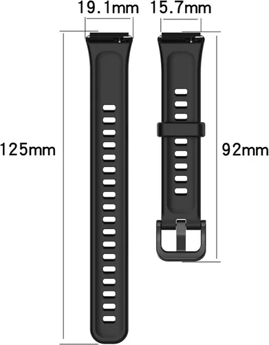 Vista 4 de Senter Correa de repuesto de goma suave de liberación rápida para reloj inteligente Huawei Band 7