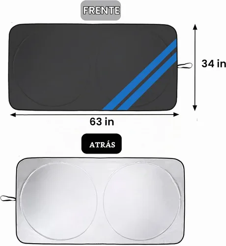 Vista 6 de Parasol para parabrisas delantero para Dodge Charger Challenger Durango Journey Ajuste universal para todos los coches Dodge Visor de sol plegable