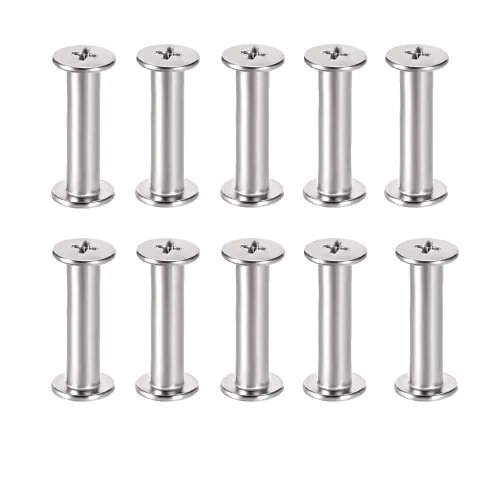 Vista 9 de 25 juegos de pernos de tornillo aptos para orificios de 3/16 pulgadas (0.197 in) de diámetro, hebilla de cinturón hembra M5x6mm, pernos