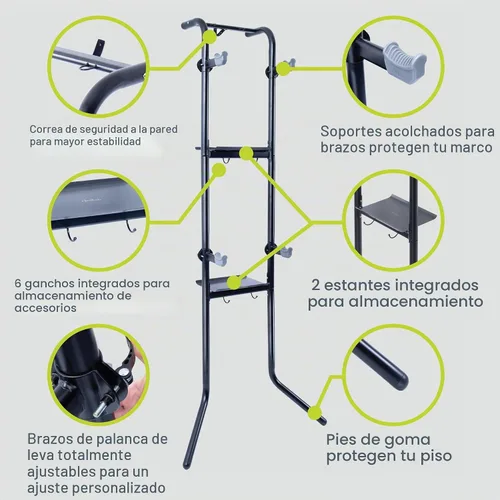 Vista 3 de Delta Cycle DeltaGravity Connect 2 Portabicicletas – Gravity totalmente ajustable para bicicletas de carretera, MTB e híbridas – Portabicicletas