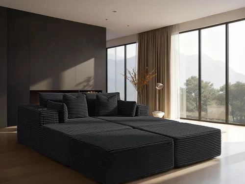 Vista 90 de Sofá modular de gran tamaño de 108 pulgadas, cómodo sofá deshuesado en forma de U para sala de estar, asientos extra profundos, sin montaje, sofá