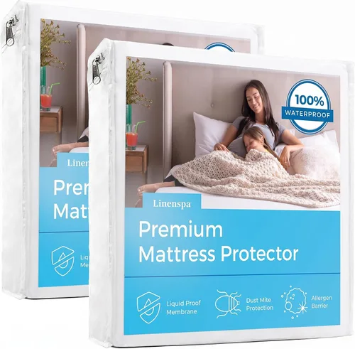 Vista 11 de Linenspa - Protector de colchón impermeable, transpirable, silencioso
