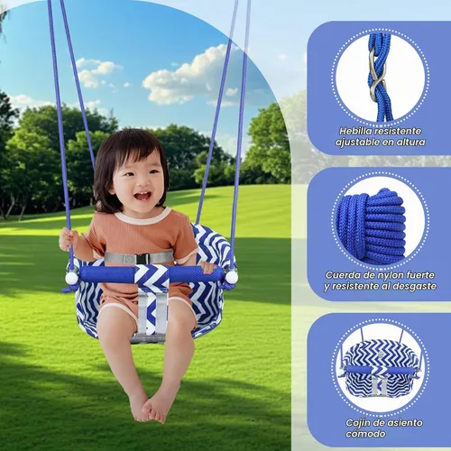 Vista 3 de Asiento de columpio para niños pequeños, cómodo columpio para bebé