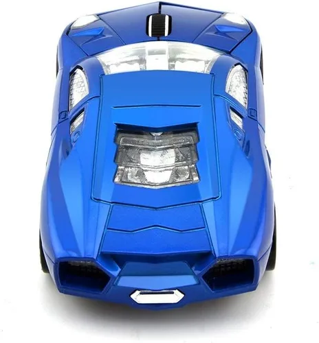Vista 3 de FASBEL LBGN Wireless Sports Car Mouse Ordenador Ratones Ordenador Portátil PC Ratón Óptico (Azul)