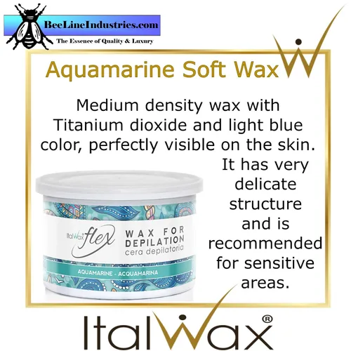 Vista 2 de ItalWax Aqua Flex Cera transparente liposoluble de cera suave de 14 onzas