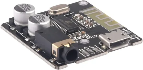 Vista 5 de Aideepen 5 piezas BT 5.0 módulo receptor de audio estéreo, placa decodificadora MP3 de 3.7-5V y amplificador para altavoz de coche