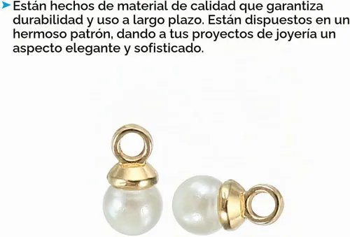 Vista 4 de PATIKIL Abalorio de perlas, 100 cuentas de perlas de imitación de perlas colgantes para bricolaje para hacer joyas, pulseras, aretes, collares Beige