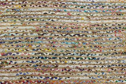 Vista 91 de Natural Jute Collection - Alfombra rectangular de 2 x 3 pies, alfombra de yute trenzada a cuadros multicolor de 0.27 pulgadas de grosor, ideal