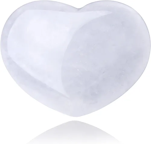 Vista 8 de QINJIEJIE Juego de 10 piedras curativas de corazón, cuarzo rosa, amatista, piedra de amor pulida, palma, piedras preciosas naturales, al por mayor