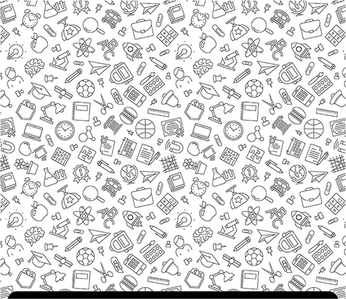 Vista 13 de HTV con estampado de día en blanco y negro (19.66 x 36 pulgadas), tablero de ajedrez B&W