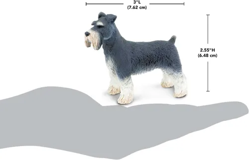 Vista 3 de Safari Ltd. Schnauzer - Figura detallada de plástico de 3 pulgadas, divertido juguete educativo para niños, niñas y niños a partir de 3 años