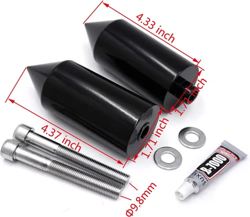 Vista 4 de Protector de deslizamiento de marco con puntas, protector contra caídas, aluminio negro para Yzf 600R Thundercat 96-07 [N/P: MT290-012]