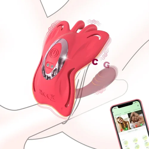 Vista 11 de Healexcer - Vibrador manos libres, correa para parejas, mujeres Negro