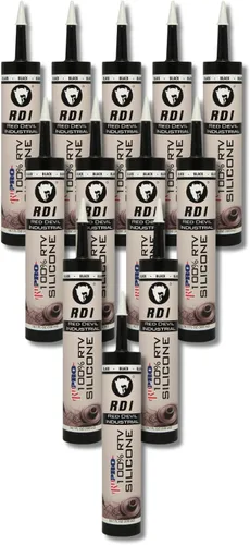 Vista 11 de Red Devil 08162I RD PRO RTV de grado industrial 100% silicona resistente a la intemperie, tubo de 10.1 oz, almendra, paquete de 1