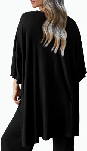 Vista 2 de PRETTYGARDEN Conjunto de dos piezas para mujer Negro