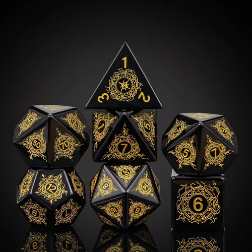 Vista 40 de UDIXI Juego de dados de piedras preciosas de amatista, dados DND de piedra de cristal D&D con estuche de regalo para juegos de rol y juegos de mesa