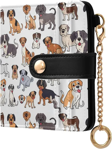 Vista 20 de Red Heart Black - Cartera para mujer, con bloqueo RFID, pequeña, delgada, tarjetero, plegable, compacta, de piel sintética, con bolsillo