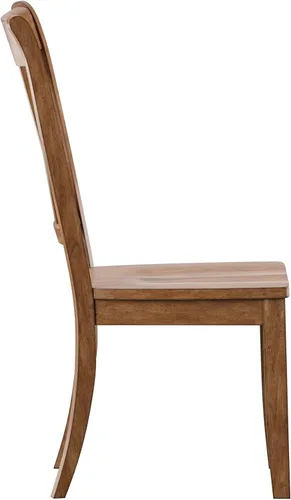Vista 6 de Inspire Q Eleanor X - Silla de comedor de madera (2 unidades), diseño clásico de madera de caucho con acabado de roble