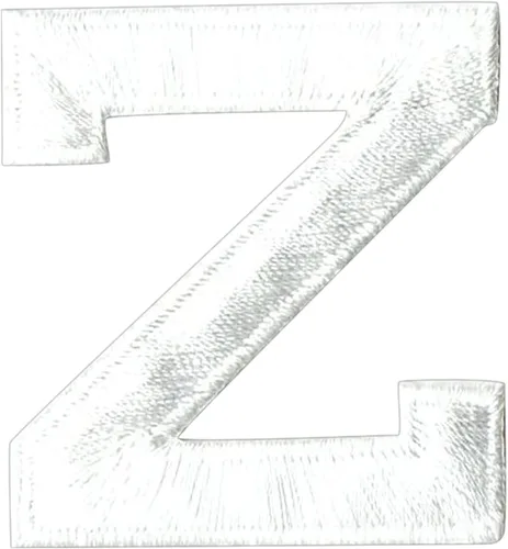 Vista 26 de Letras y números blancos de 1-7/8", parche para planchar, bordado (letra M)