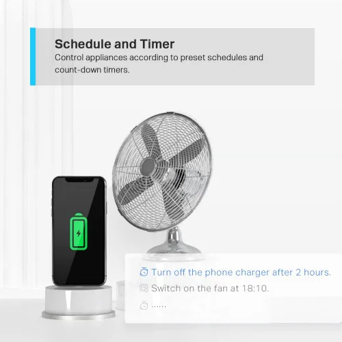 Vista 7 de TP-Link Tapo Smart Plug Mini 15A, enchufe Wi-Fi para casa inteligente, configuración súper fácil, compatible con Alexa y Google Home, no requiere