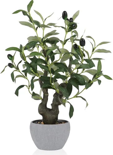 Vista 13 de KAIRNE Maceta floral de cerezo rosa artificial, 15.7 pulgadas de alto, plantas falsas de bonsái, plantas de imitación de flores, ramas decorativas