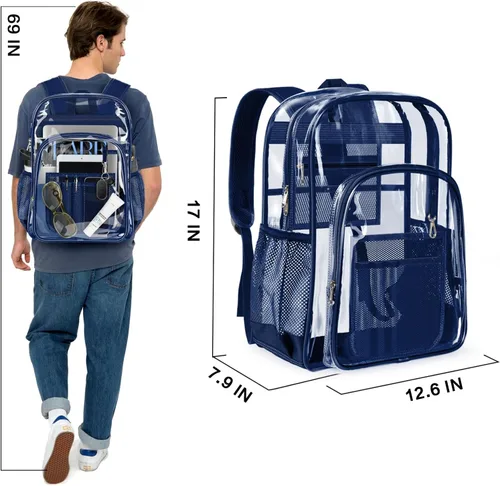 Vista 5 de PAMANO Mochila transparente, marino, A