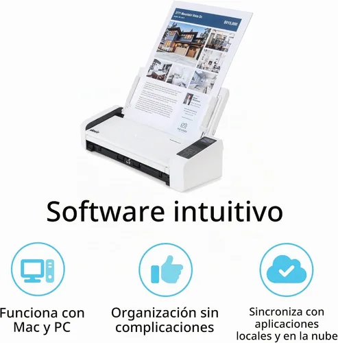 Vista 5 de Doxie Pro DX400 - Escáner de documentos dúplex y escáner de recibos para el hogar y la oficina con un software increíble para Mac y PC