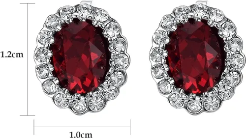 Vista 38 de Yoursfs Austria - Aretes de clip de cristal para mujer, chapados en oro de 18 quilates, joyería de moda con halo de circonita cúbica, aretes sin