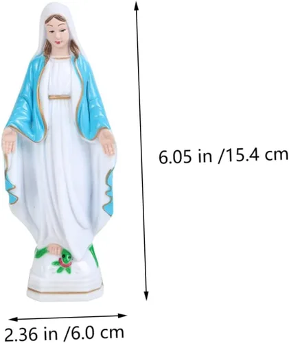 Vista 8 de 3 piezas de escultura virgen al aire libre adorno al aire libre estatua de la santa familia Jesús y estatua de santos católicos estatua vintage