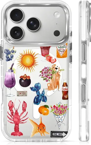 Vista 37 de Funda para iPhone 13 Pro, transparente con bonito patrón de tiburón azul, compatible con Magsafe funda protectora suave para mujeres y niñas (blanco)
