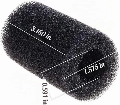 Vista 2 de 12 piezas de accesorios de rollo de espuma de esponja prefiltro negro para acuario pecera
