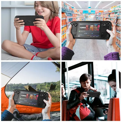 Vista 2 de Park Sung Protective Case for Steam DeckPrecise Cutouts Perfect FitsAnti-Collision and Shock Absorption Black