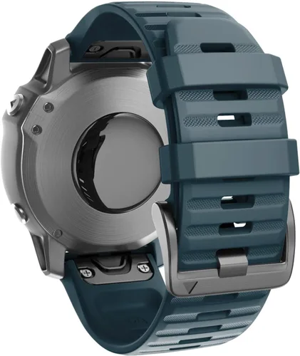 Vista 10 de ANCOOL Compatible con banda Fenix 6X/7X de 26mm Quickfit, correa de silicona suave de repuesto para relojes inteligentes Fenix 5X/Fenix 8 de Verde