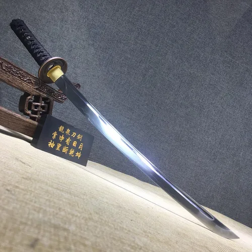 Vista 9 de Katana corta hecha a mano japonesa Wakizashi Samurai Espada T10 Acero Arcilla Templada Hoja