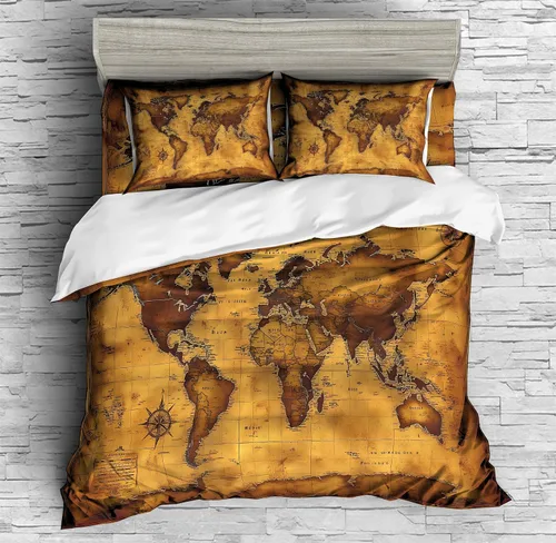 Vista 35 de REALIN Juego de funda de edredón con diseño de Hawthorn 3D, ropa de cama con diseño de bosque japonés, montaña, río, 2/3/4 piezas