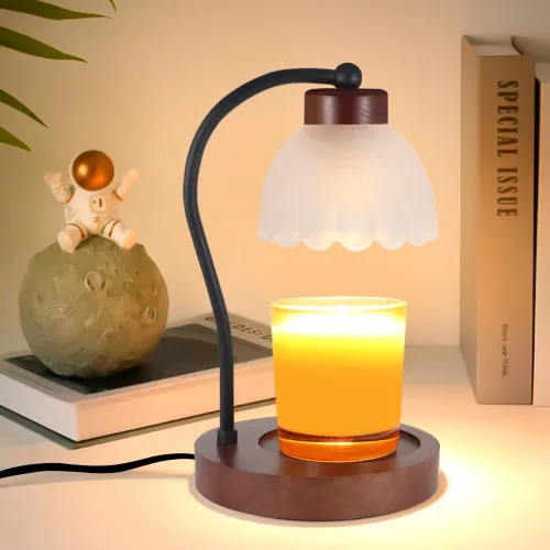Vista 17 de Mocosa Lámpara Calentadora de Velas con Temporizador y Atenuador, Calentador Eléctrico de Cera para Velas de Tarro, Regalos de Navidad y Cumpleaños