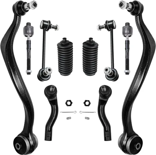 Vista 87 de Detroit Axle - Kit de suspensión delantera de 10 piezas para Chevrolet Trailblazer GMC Envoy 2004-2007 2005 2006 Soportes de brazo de control
