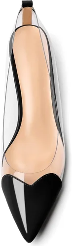 Vista 3 de YODEKS Zapatos de vestir de tacón bajo con punta puntiaguda de 1.5 pulgadas para mujer
