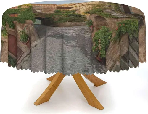 Vista 14 de Mantel redondo con temática de cebra, mantel lavable a prueba de derrames, lavable, reutilizable, para comedor, cocina, decoración del hogar, cena