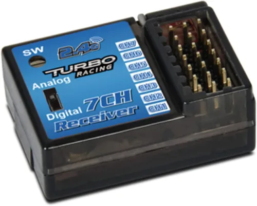 Vista 2 de 2.4GHz Digital TB-RX200 7CH Receptor para Turbo Racing V3.1 Sistema TB-TX2 Transmisor RC Coche Barco