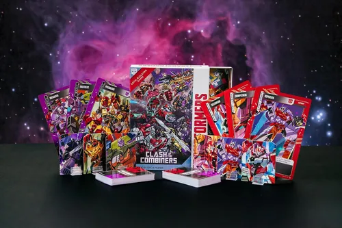 Vista 2 de Renegade Game Studios Transformers Deck Building Juego Choque de la Expansion for 1-5 Players Featuring 6 Giant-Sized Cards and 75 New Strategy