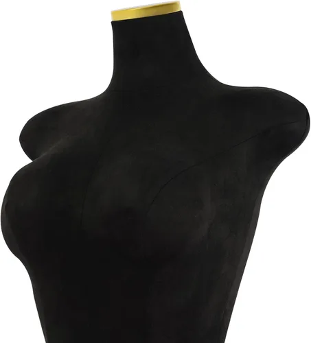 Vista 7 de Forma de vestido de maniquí femenino ajustable con soporte, modelo de torso de cuerpo completo para exhibición y costura de ropa, altura 59-83
